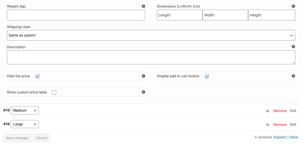 WooCommerce Hide Price of Product Variation